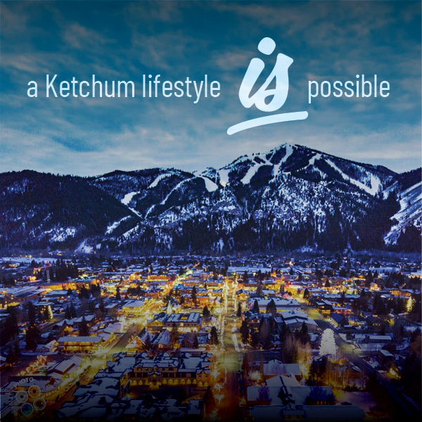 Picture of Ketchum skyline at night